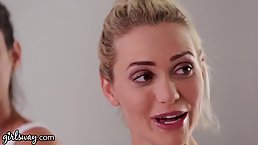 Mia Malkova and Angela White invited a sexy lady they have just met to join them in bed