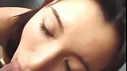 Busty Asian babe with a hairy pussy, Mayu Kotono gave a great blowjob to her lover