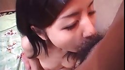 Asian brunette with small tits, Kayo likes to play with sex toys and rock hard dicks