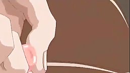 Cartoon babe with pink hair and big tits is getting fucked very hard, and moaning from pleasure