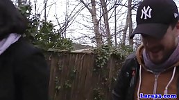 Naughty British brunette is about to have casual sex with a salesman, just for fun