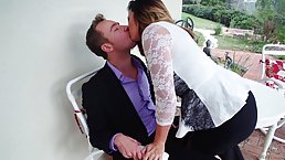 Classy woman, Danica Dillan seduced her husband's colleague from work and had casual sex with him