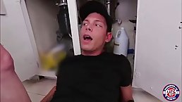 Sydney is getting fucked in the middle of the day by a very horny plumber