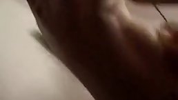 Pretty amateur babe is spreading her legs as wide as she can, and getting fucked good