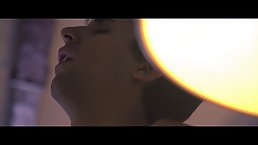 Blindfolded brunette is having casual sex with her roommate and enjoying every single second of it