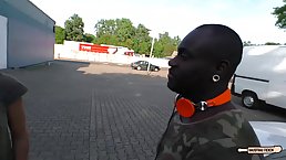 German brunette is sucking a big, black dick like a real whore and expecting to get fucked