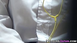 Asian teen was caught on tape while masturbating, but she does not care about it