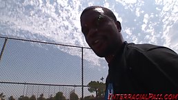 Pigtailed, blonde babe, Bree likes to taste a big, black cock and to get fucked