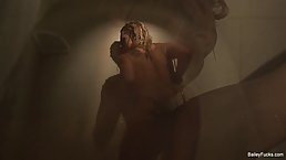 Dahlia is a tattooed blonde babe who likes to masturbate like crazy, in the shower