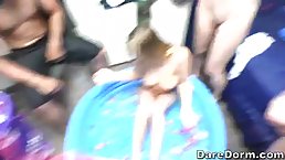College girls are having group sex instead of studying, and moaning from pleasure while cumming