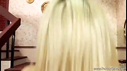 Blonde babe spread her legs as wide as she could and got fucked very hard