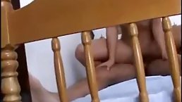 Horny guy fucked his step- sister from the back, until she started screaming from pleasure