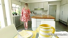 Big ass brunette in stockings likes to suck a massive dick, in her lover’s apartment