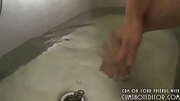 Kinky Japanese teen is playing dirty in front of the camera, while having a shower