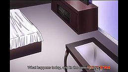 Hentai chick with pink hair and big tits is getting fucked hard, like never before