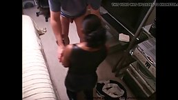 Black babe likes to bend over and have anal sex, until she has an orgasm