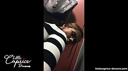 Teen brunette is thoroughly sucking her best friend's dick, while he is making a video