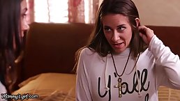 Big titted babe spread her legs wide open and got her pussy licked the way she likes