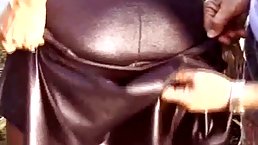 Big titted blonde woman with perky nipples is getting fucked outdoors, by a total stranger