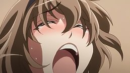 Cartoon girl is getting a huge dick deep inside her, and screaming from pleasure while cumming