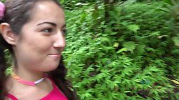 Brunette amateur darling Lily Adams is ready to get rammed in the car right now