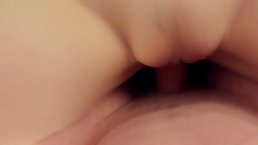 Red haired babe with big tits is sucking dick and getting it inside her pussy
