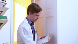 Voluptuous, red haired babe is interested in having with a handsome doctor from her neighborhood