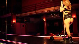 Smoking hot woman is dancing in the strip club and rubbing her pussy for her client