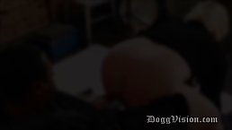 Chubby blonde lady and a black guy are having a great sex adventure, in the bed