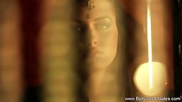Exotic, Indian babe is dancing in a very sexy way, to turn on her lover