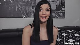 Sadie Blake is sucking her lover's dick and getting it inside her perfectly shaved pussy