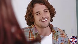Riley is screaming from pleasure while getting fucked hard, because she likes it a lot
