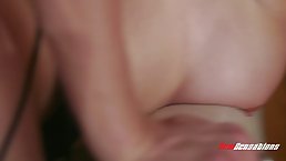 Olive is wearing her favorite, black stockings while fucking a guy she is in love with