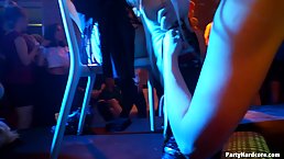 Hot women are having tons of fun in the night club, and getting their pussies fucked