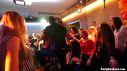 Naughty college girls are going to the same night club all the time, to have casual sex