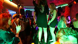 A crazy birthday party in the disco club turned into an orgy after a few hours