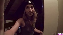 Insatiable blnde girl is eager to get banged hard, after she is done with sucking cock