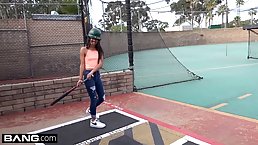Petite Asian brunette with a beautiful smile, Aria Skye made a porn video with her best friend