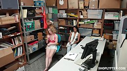 Hot babes were caught shoplifting so they ended up getting fucked, to learn their lesson