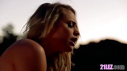 Mia Malkova and AJ Applegate are making love with each other and enjoying it a lot