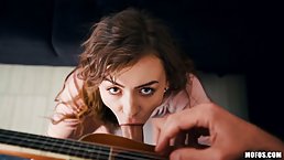 Alex Blake is sucking cock like a real pro and riding it like a pornstar