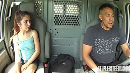 Petite teen asked for a ride home and had to suck dick to return a favor