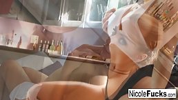 Nicole Aniston is in the mood to be a very naughty lady, in her living room