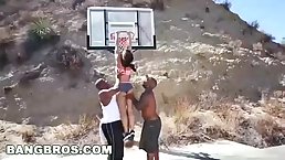 Big ass woman, Liza Yenn is doing her workout routine combined with interracial sex adventure