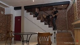 Kinky brunette likes to get fucked hard in front of her friends, until she starts screaming