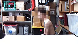 Insatiable blonde, Rachael Cavalli was caught shoplifting, and got fucked to learn her lesson good