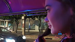 Gia is having a real blast while her partner is fucking her brains out, in her bed