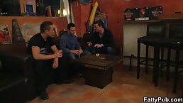 Slutty, chubby chick is getting fucked during a private party and enjoying every second of it