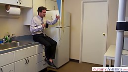 Curvaceous office chick, Karissa is always in the mood to have sex even while at work