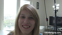 Amateur teens are having a casual threesome in the middle of the day, just for fun
